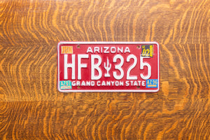 1997 Arizona Grand Canyon State License Plate Vintage Red Wall Decor HFB-325