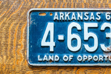 Load image into Gallery viewer, 1960 Arkansas License Plate Vintage Blue Wall Decor 4-6535
