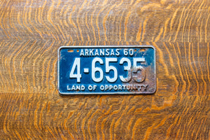 1960 Arkansas License Plate Vintage Blue Wall Decor 4-6535