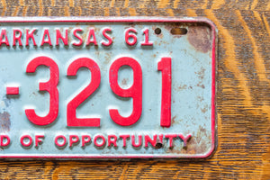 1961 Arkansas License Plate Vintage Gray Wall Decor 4-3291