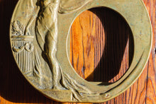 Load image into Gallery viewer, Goddess Art Nouveau Picture Frame Vintage Brass Shelf Decor

