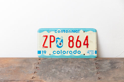Aspen Colorado License Plate Vintage 1975 ZP 864 CO Centennial Wall Decor - Eagle's Eye Finds