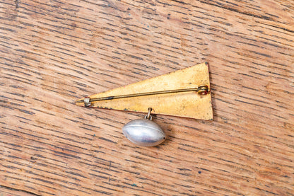 Austin Texas Maroon Football Pennant Pin Vintage Accessory - Eagle's Eye Finds