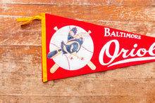 Load image into Gallery viewer, Baltimore Orioles Baseball Pennant Vintage Maryland Red Felt Sports Decor
