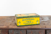 Load image into Gallery viewer, Banquet Tea Tin Vintage Baltimore MD Mid-Century Advertising Tin - Eagle&#39;s Eye Finds
