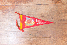 Load image into Gallery viewer, Bear Mountain State Park New York Felt Pennant Vintage Red Wall Decor - Eagle&#39;s Eye Finds
