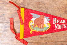 Load image into Gallery viewer, Bear Mountain State Park New York Felt Pennant Vintage Red Wall Decor - Eagle&#39;s Eye Finds
