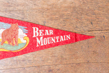 Load image into Gallery viewer, Bear Mountain State Park New York Felt Pennant Vintage Red Wall Decor - Eagle&#39;s Eye Finds
