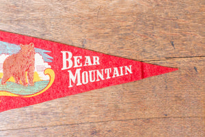 Bear Mountain State Park New York Felt Pennant Vintage Red Wall Decor - Eagle's Eye Finds