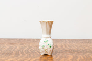 Belleek Basket Weave Ceramic Vase Irish