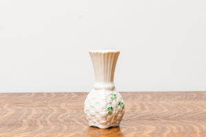 Belleek Basket Weave Ceramic Vase Irish