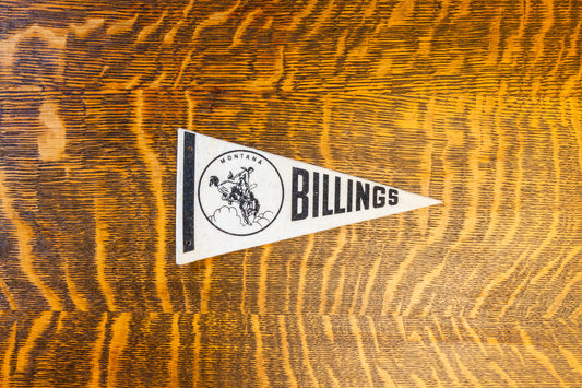 Billings Montana Pennant Vintage Mini White MT Wall Decor