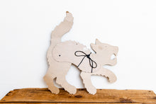 Load image into Gallery viewer, Black Cat Die Cut Halloween Decor Vintage Jointed Mid-Century Wall Decor - Eagle&#39;s Eye Finds
