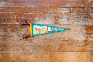 Black Hills South Dakota Felt Pennant Vintage SD Wall Hanging Decor