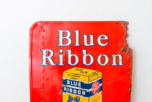 Load image into Gallery viewer, Blue Ribbon Coffee Sign Vintage Mid-Century Advertising Wall Decor - Eagle&#39;s Eye Finds
