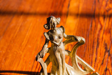 Load image into Gallery viewer, Art Nouveau Woman Inkwell Vintage Figural Brass Desk Decor
