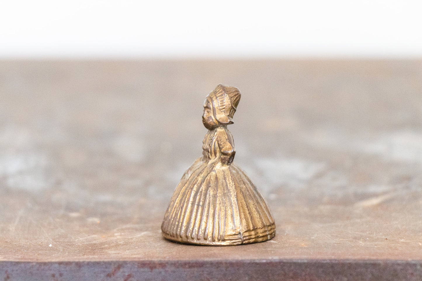 Brass Dutch Lady Figural Bell Vintage Mid-Century Decor - Eagle's Eye Finds