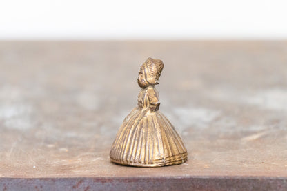 Brass Dutch Lady Figural Bell Vintage Mid-Century Decor - Eagle's Eye Finds