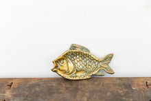 Load image into Gallery viewer, Brass Fish Dish Vintage Mid-Century Wildlife Trinket Dish or Jewelry Holder - Eagle&#39;s Eye Finds
