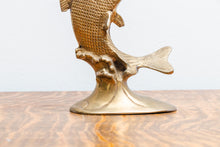 Load image into Gallery viewer, Brass Fish Statue Vintage Mid-Century Shelf Decor
