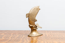 Load image into Gallery viewer, Brass Fish Statue Vintage Mid-Century Shelf Decor
