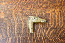 Load image into Gallery viewer, Vintage Brass Horse Cane Topper Handle
