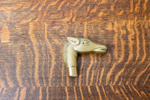 Vintage Brass Horse Cane Topper Handle