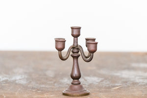 Mini Bronze Candelabra Vintage 5 Arm Candle Holders - Eagle's Eye Finds