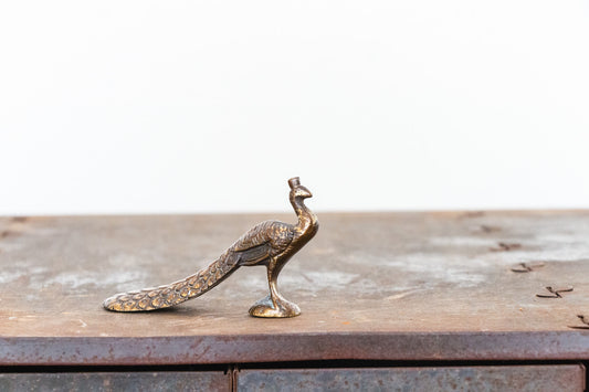 Brass Peacock Vintage Golden Bird Mid-Century Decor - Eagle's Eye Finds