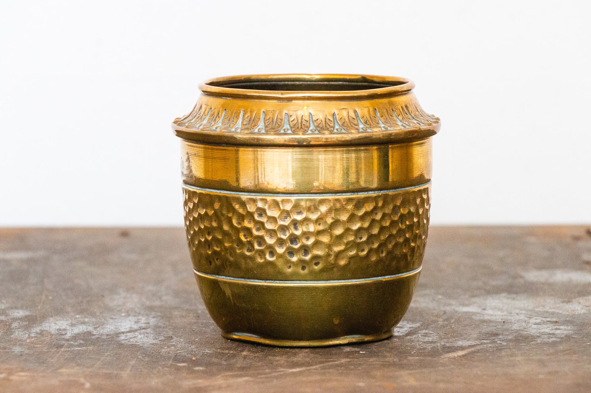 brass succulent planter Hammered Brass Planter Vintage Flower Vase or Succulent Pot – Eagle's Eye Finds