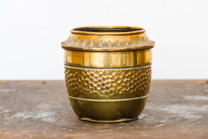 Hammered Brass Planter Vintage Flower Vase or Succulent Pot - Eagle's Eye Finds