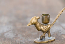 Load image into Gallery viewer, Brass Roadrunner Candleholder Vintage Bird Mid-Century Decor - Eagle&#39;s Eye Finds
