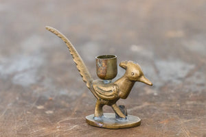 Brass Roadrunner Candleholder Vintage Bird Mid-Century Decor - Eagle's Eye Finds