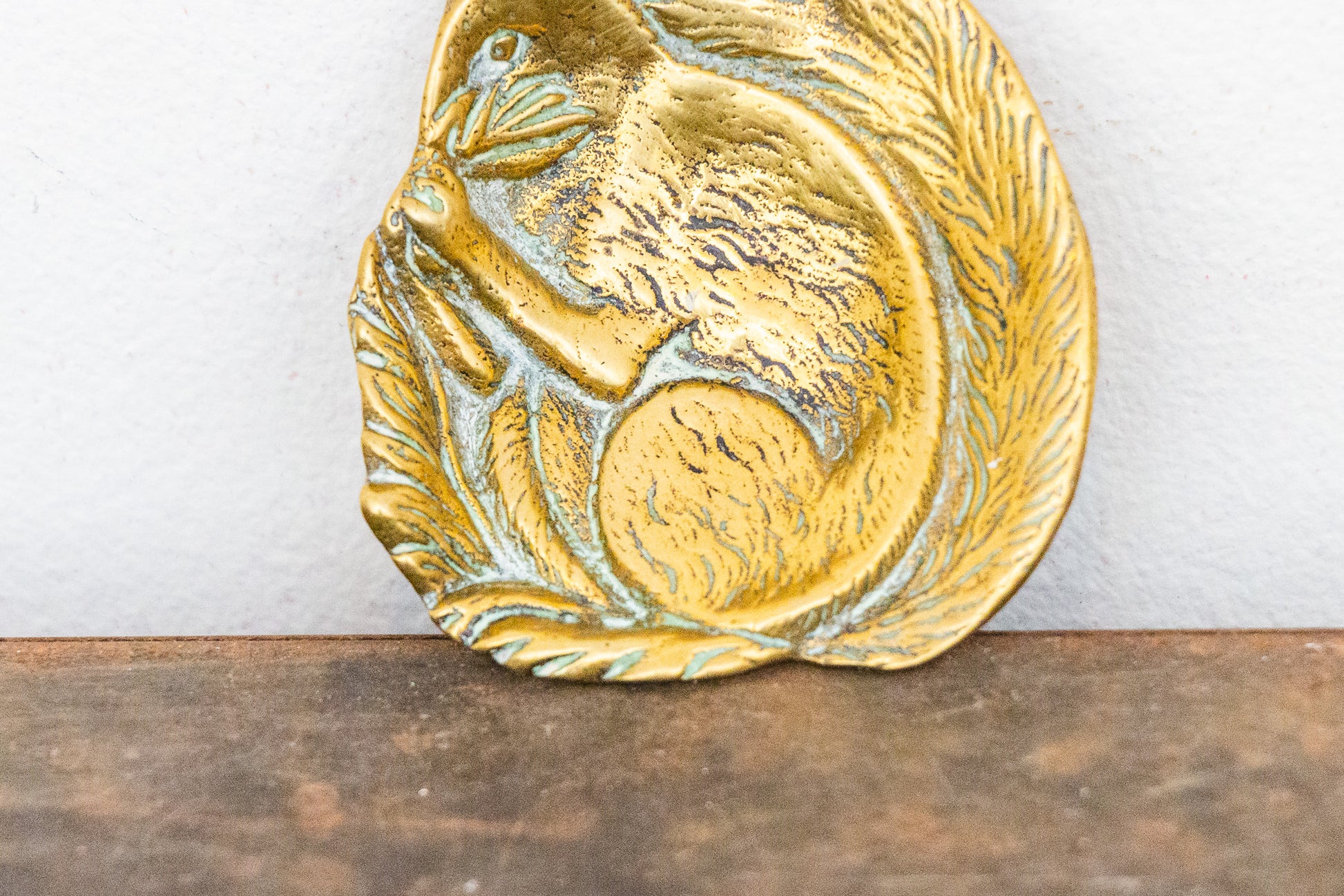 Brass Squirrel Dish Vintage Mid-Century Wildlife Trinket Dish or Jewelry Holder - Eagle's Eye Finds