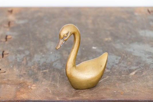 Brass Swan Vintage Golden Bird Mid-Century Decor - Eagle's Eye Finds