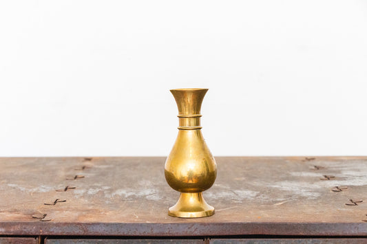 Small Brass Vase Vintage Flower or Inscense Holder - Eagle's Eye Finds