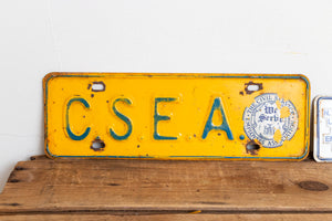 New York CSEA Booster License Plates Vintage Civil Service Employees Association Collectibles - Eagle's Eye Finds