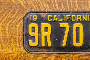 1941 California License Plate Vintage with WWII V Victory Tab