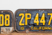 Load image into Gallery viewer, California 1951 License Plate Pair Vintage Wall Hanging Decor - Eagle&#39;s Eye Finds
