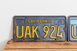California 1963 License Plate Pair Vintage YOM DMV Clear Car Decor - Eagle's Eye Finds
