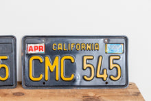 Load image into Gallery viewer, California 1963 License Plate Pair Vintage YOM DMV Clear Car Decor CMC 545 - Eagle&#39;s Eye Finds
