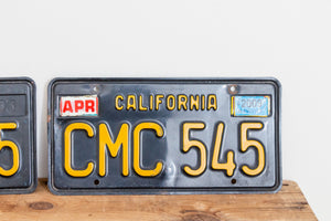 California 1963 License Plate Pair Vintage YOM DMV Clear Car Decor CMC 545 - Eagle's Eye Finds