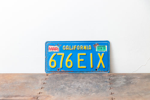 California 1970s License Plate Vintage 1978 Wall Hanging Decor 676 EIX - Eagle's Eye Finds
