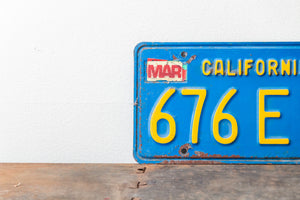 California 1970s License Plate Vintage 1978 Wall Hanging Decor 676 EIX - Eagle's Eye Finds