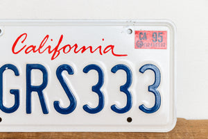 1993 California License Plate Vintage 333 Wall Hanging Decor