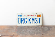 Load image into Gallery viewer, 1988 California Vanity License Plate ORG KMST Organic Chemist Vintage Wall Decor
