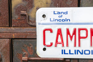 CAMPN 1 Illinois 1990s Moped Vanity License Plate Vintage Camping Wall Decor - Eagle's Eye Finds