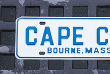 Load image into Gallery viewer, Cape Cod Mass License Plate Topper Vintage Massachusetts Decor
