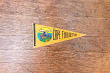 Load image into Gallery viewer, Cape Foulweather Oregon Coast Felt Pennant Vintage Mini OR Yellow - Eagle&#39;s Eye Finds
