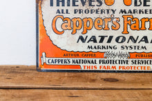 Load image into Gallery viewer, Early Capper&#39;s Farmer Tin Sign Vintage Farmhouse Decor - Eagle&#39;s Eye Finds
